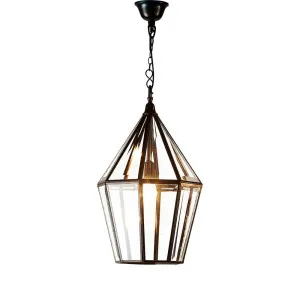 Belmont Glass Ceiling Pendant Black by Florabelle Living, a Pendant Lighting for sale on Style Sourcebook