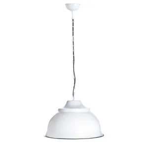 Brasserie Overhead Ceiling Pendant Large White by Florabelle Living, a Pendant Lighting for sale on Style Sourcebook