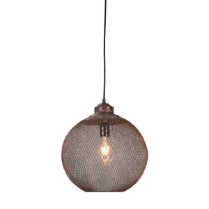 Carlo Ceiling Pendant Medium Rust by Florabelle Living, a Pendant Lighting for sale on Style Sourcebook