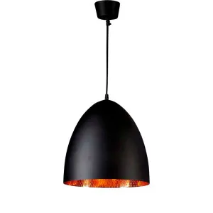 Egg Ceiling Pendant Black And Copper by Florabelle Living, a Pendant Lighting for sale on Style Sourcebook
