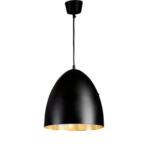 Egg Ceiling Pendant Black And Silver by Florabelle Living, a Pendant Lighting for sale on Style Sourcebook