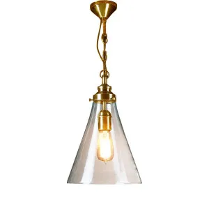 Gadsden Ceiling Pendant Small Brass by Florabelle Living, a Pendant Lighting for sale on Style Sourcebook