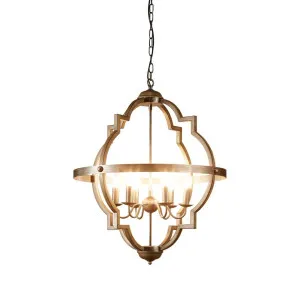 Hyatt Ceiling Pendant Large Rust Brown And Silver Black by Florabelle Living, a Pendant Lighting for sale on Style Sourcebook