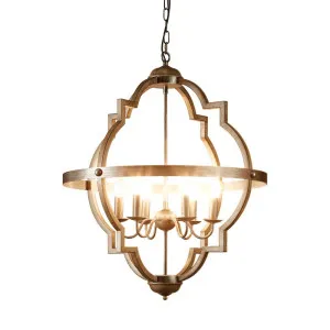 Hyatt Ceiling Pendant Extra Large Rust Brown And Silver Black by Florabelle Living, a Pendant Lighting for sale on Style Sourcebook
