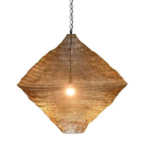 Metropolitan Ceiling Pendant Medium Brass by Florabelle Living, a Pendant Lighting for sale on Style Sourcebook
