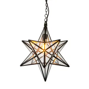 Star Ceiling Pendant Large Black by Florabelle Living, a Pendant Lighting for sale on Style Sourcebook