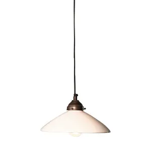 Newport Ceramic Dish Ceiling Pendant Medium White by Florabelle Living, a Pendant Lighting for sale on Style Sourcebook
