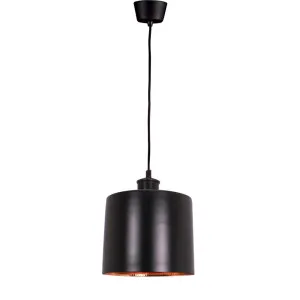 Portofino Ceiling Pendant Large Matte Black And Copper by Florabelle Living, a Pendant Lighting for sale on Style Sourcebook