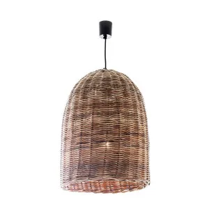 Rattan Bell Ceiling Pendant Large Natural by Florabelle Living, a Pendant Lighting for sale on Style Sourcebook