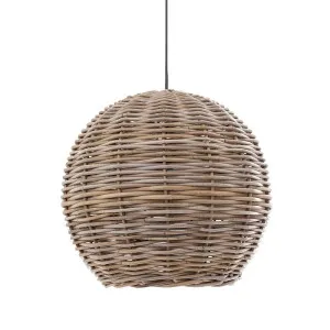 Rattan Round Ceiling Pendant Large Natural by Florabelle Living, a Pendant Lighting for sale on Style Sourcebook