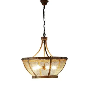 Saint Paul Ceiling Pendant Rust by Florabelle Living, a Pendant Lighting for sale on Style Sourcebook