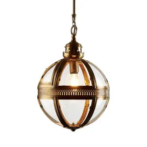 Saxon Ceiling Pendant Small Antique Brass by Florabelle Living, a Pendant Lighting for sale on Style Sourcebook