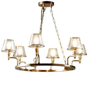 Sienna Chandelier Antique Brass by Florabelle Living, a Pendant Lighting for sale on Style Sourcebook