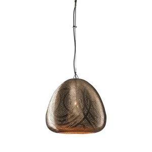 Stockport Dome Ceiling Pendant Nickel by Florabelle Living, a Pendant Lighting for sale on Style Sourcebook