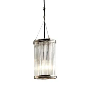 Verre Glass Ceiling Pendant Small Nickel by Florabelle Living, a Pendant Lighting for sale on Style Sourcebook