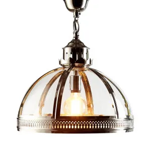Winston Ceiling Pendant Shiny Nickel by Florabelle Living, a Pendant Lighting for sale on Style Sourcebook