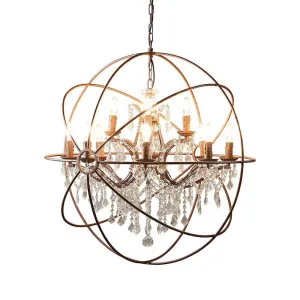 Sundance Chandelier Large Rust by Florabelle Living, a Pendant Lighting for sale on Style Sourcebook
