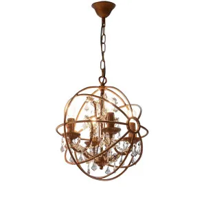 Sundance Chandelier Small Rust by Florabelle Living, a Pendant Lighting for sale on Style Sourcebook