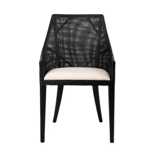 Charlotte Rattan Dining Chair Black by Florabelle Living, a Chairs for sale on Style Sourcebook