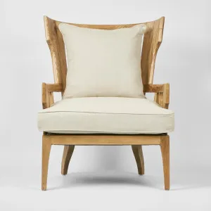 Jackman Coastal Oakwood And Linen Armchair Natural by Florabelle Living, a Chairs for sale on Style Sourcebook
