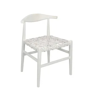 Sorren Chair White Leather by Florabelle Living, a Chairs for sale on Style Sourcebook
