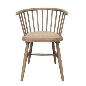 Round Curved Strip Back Elm Wood Dining Chair Natural by Florabelle Living, a Chairs for sale on Style Sourcebook