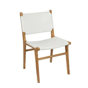 Marvin Dining Chair White Leather At The Back by Florabelle Living, a Chairs for sale on Style Sourcebook