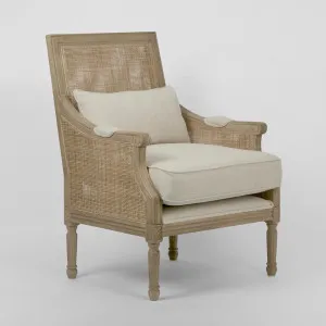 Hicks Caned Armchair Natural by Florabelle Living, a Chairs for sale on Style Sourcebook