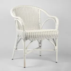 Belle Rattan Armchair White by Florabelle Living, a Chairs for sale on Style Sourcebook