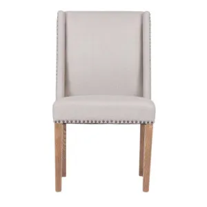 Ithaca Dining Chair Beige W/Studs by Florabelle Living, a Chairs for sale on Style Sourcebook