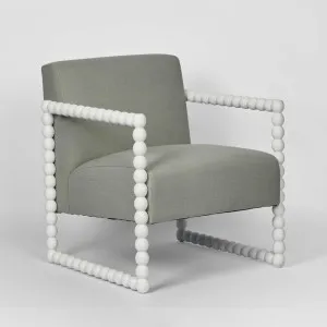 Bobbin Oak Chair White/Seafoam by Florabelle Living, a Chairs for sale on Style Sourcebook