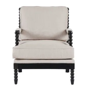 Elizabeth Bobbin Hamptons Armchair Black by Florabelle Living, a Chairs for sale on Style Sourcebook