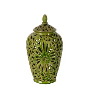 Positano Ginger Jar Small Green by Florabelle Living, a Vases & Jars for sale on Style Sourcebook