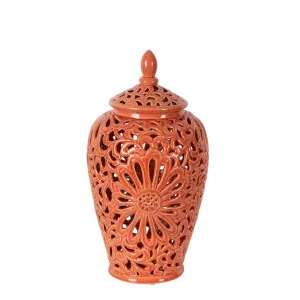 Positano Ginger Jar Small Orange by Florabelle Living, a Vases & Jars for sale on Style Sourcebook