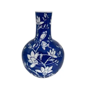 Magnolia Watercolour Porcelain Round Vase by Florabelle Living, a Vases & Jars for sale on Style Sourcebook