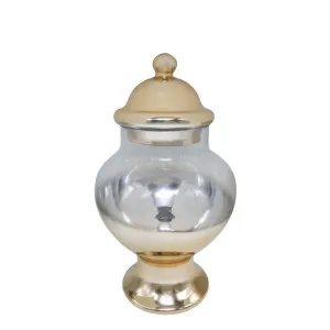 Cero Glass Jar Large Gold by Florabelle Living, a Vases & Jars for sale on Style Sourcebook