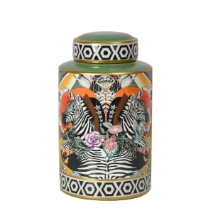 Zebra Ceramic Jar Small by Florabelle Living, a Vases & Jars for sale on Style Sourcebook
