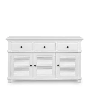 West Beach 3 Door Hamptons 145Cm Buffet White by Florabelle Living, a Sideboards, Buffets & Trolleys for sale on Style Sourcebook