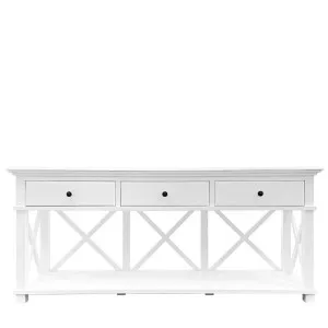 Sorrento 3 Drawer 190 Cm Hamptons Console White by Florabelle Living, a Sideboards, Buffets & Trolleys for sale on Style Sourcebook