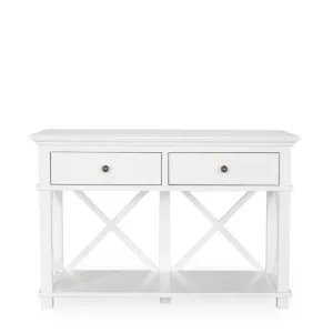 Sorrento Hamptons 130Cm 2 Drawer Console White by Florabelle Living, a Sideboards, Buffets & Trolleys for sale on Style Sourcebook