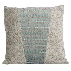 Dhuri Velvet Cushion Grey & Blue by Florabelle Living, a Cushions, Decorative Pillows for sale on Style Sourcebook