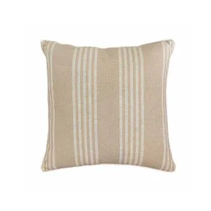 55Cm Cushion Natural Beige With Thin Cream Stripes by Florabelle Living, a Cushions, Decorative Pillows for sale on Style Sourcebook