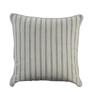 55Cm Throw Cushion White/Blue Pin Stripe by Florabelle Living, a Cushions, Decorative Pillows for sale on Style Sourcebook