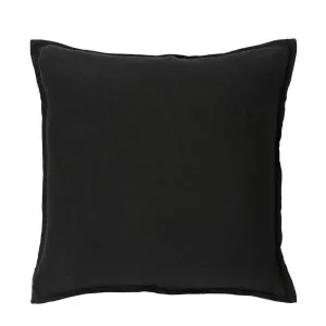 Manon Linen Cushion Black 50X50 by Florabelle Living, a Cushions, Decorative Pillows for sale on Style Sourcebook