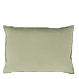Manon Linen Cushion Green 60X40 by Florabelle Living, a Cushions, Decorative Pillows for sale on Style Sourcebook