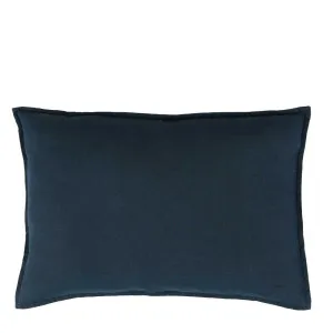 Manon Linen Cushion Navy 60X40 by Florabelle Living, a Cushions, Decorative Pillows for sale on Style Sourcebook