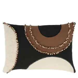 Merrow Cotton Cushion Black 60X40 by Florabelle Living, a Cushions, Decorative Pillows for sale on Style Sourcebook