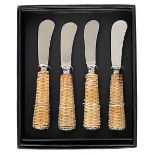 Malibu Rattan Spreaders, Set Of 4 by Florabelle Living, a Cutlery for sale on Style Sourcebook