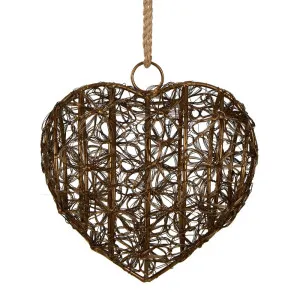 Harper Wire Heart Hanger Gold Medium by Florabelle Living, a Christmas for sale on Style Sourcebook