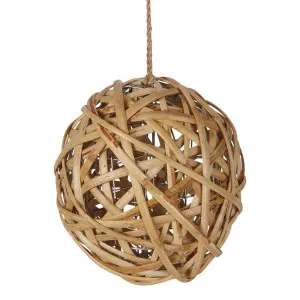 Chinon Rattan Hanging Bauble Large by Florabelle Living, a Christmas for sale on Style Sourcebook